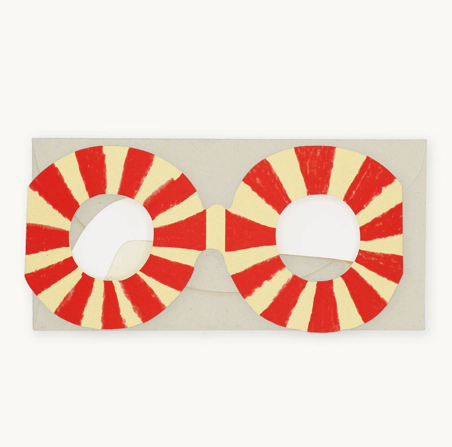 Stripe Crayon Glasses Card