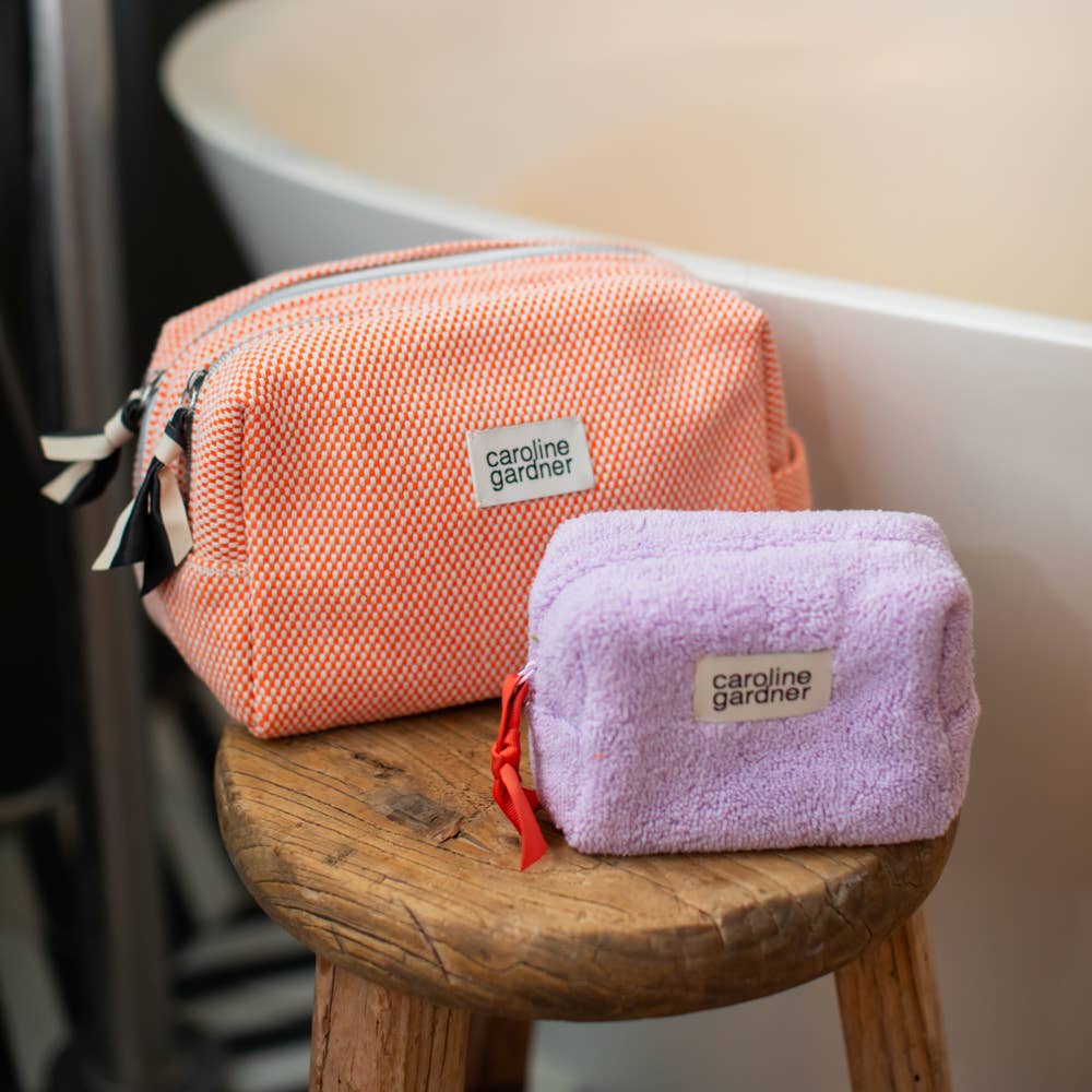 Orange Woven Large Travel Washbag By Caroline Gardner