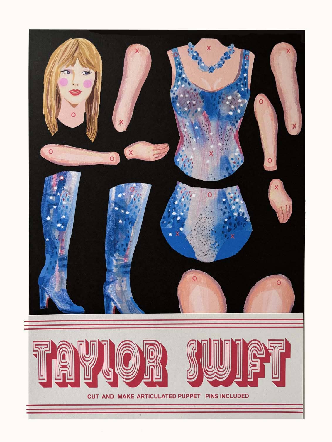 Cut & Make Pop Idol Taylor Swift Paper Puppet