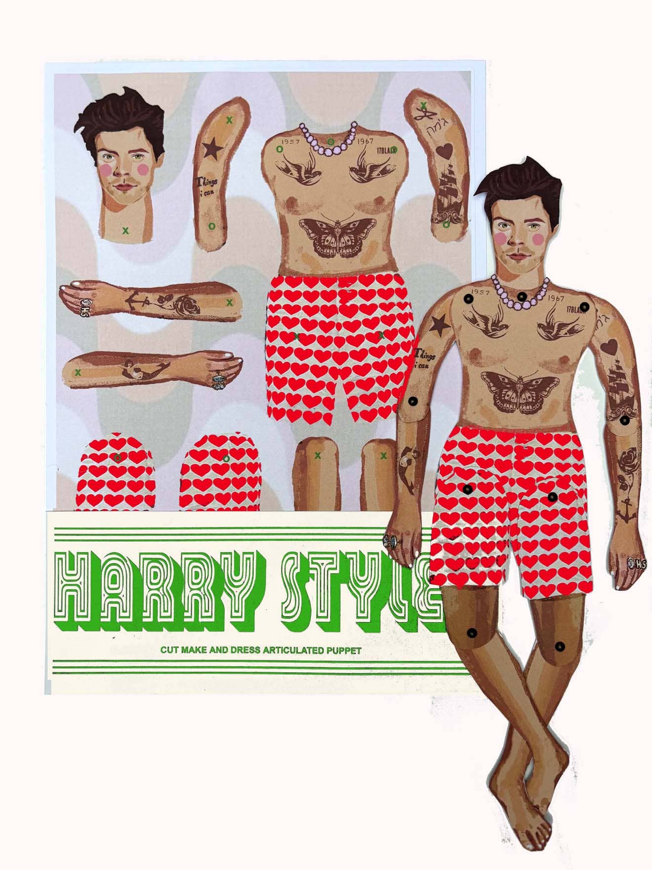 Cut & Make Pop Idol Harry Paper Puppet