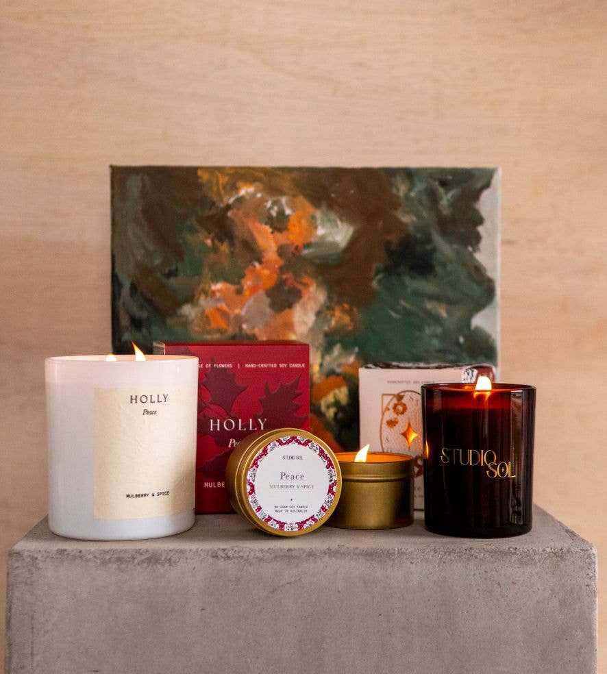 Peace Candle Travel Tin | Mulberry + Spice