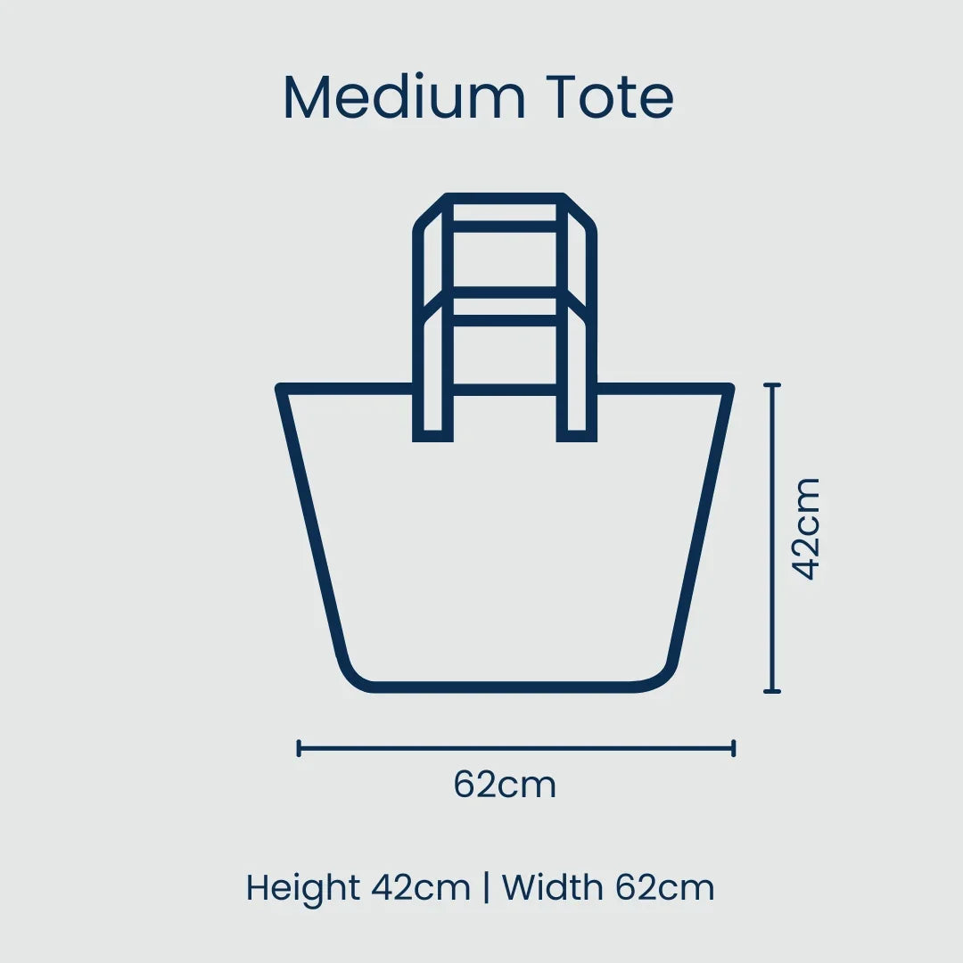 Medium Tote – Blue Stripe