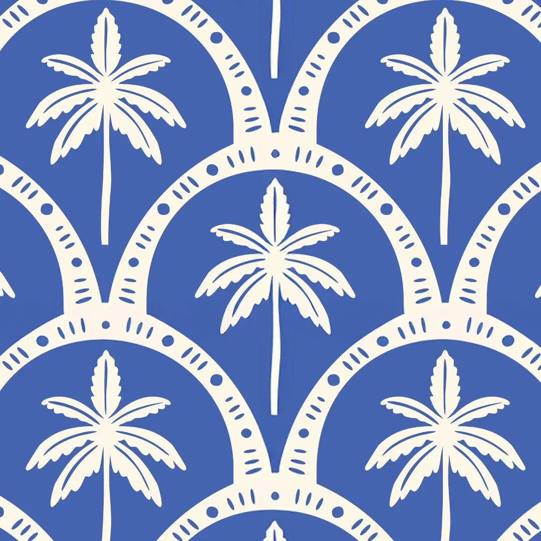 Tiny Zip Pouch – Blue Palm
