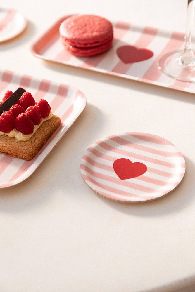 Pink Stripe Coasters - Set of 2