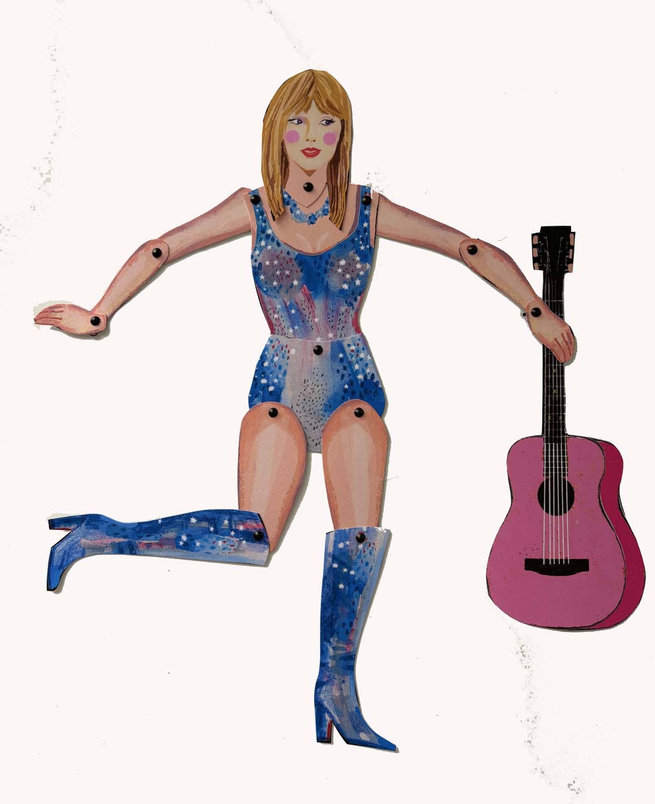 Cut & Make Pop Idol Taylor Swift Paper Puppet