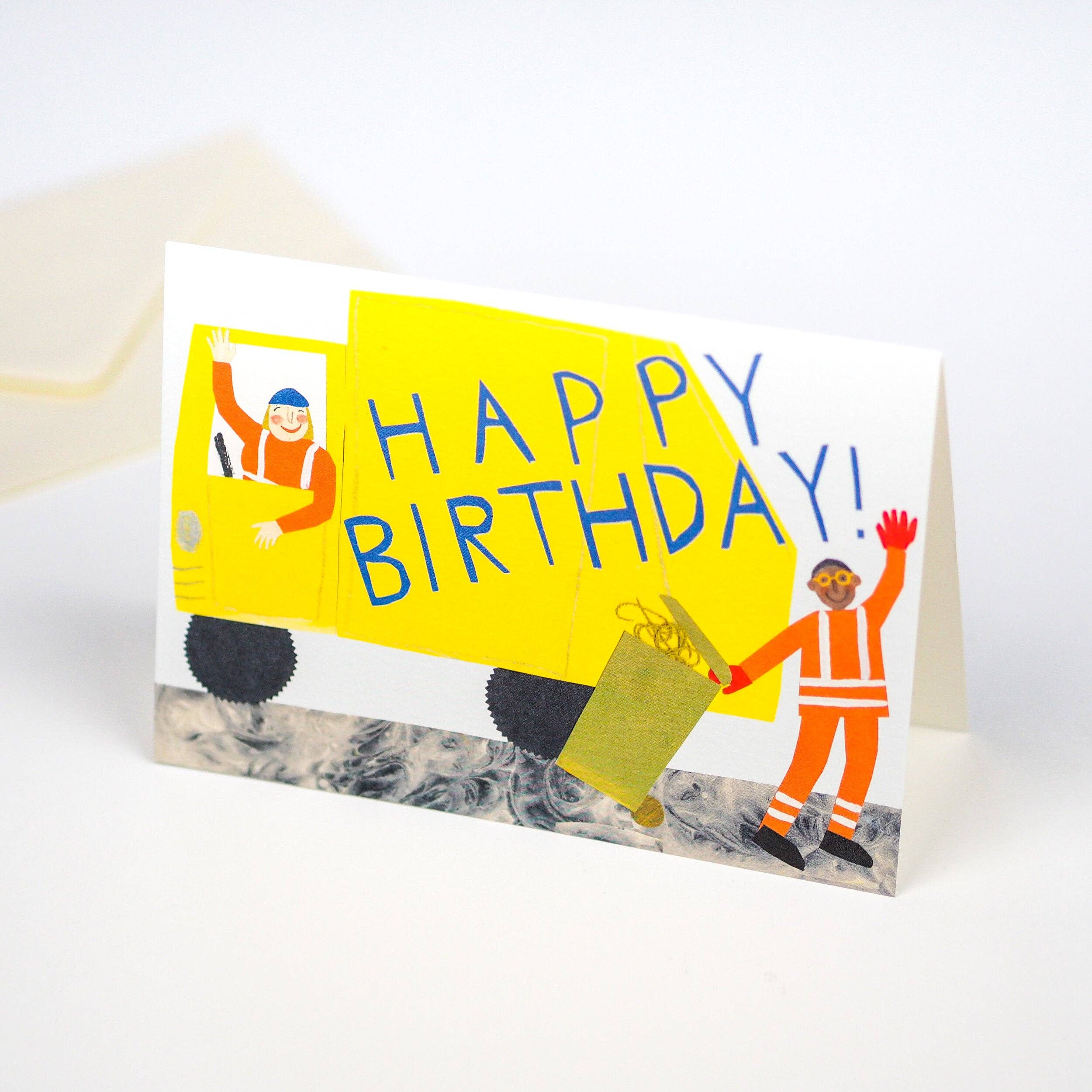 Bin Truck Birthday Card