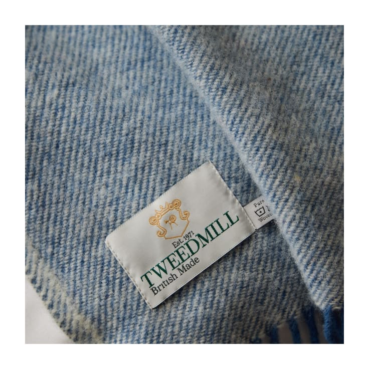 Paddock Check Blue Jay Throw