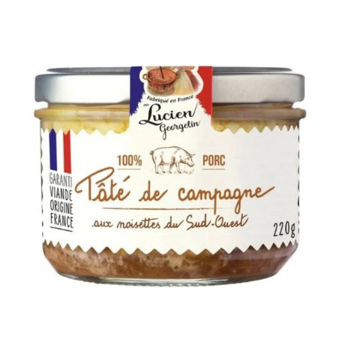 Lucien Georgelin Country Pate with South West Hazelnut 220g