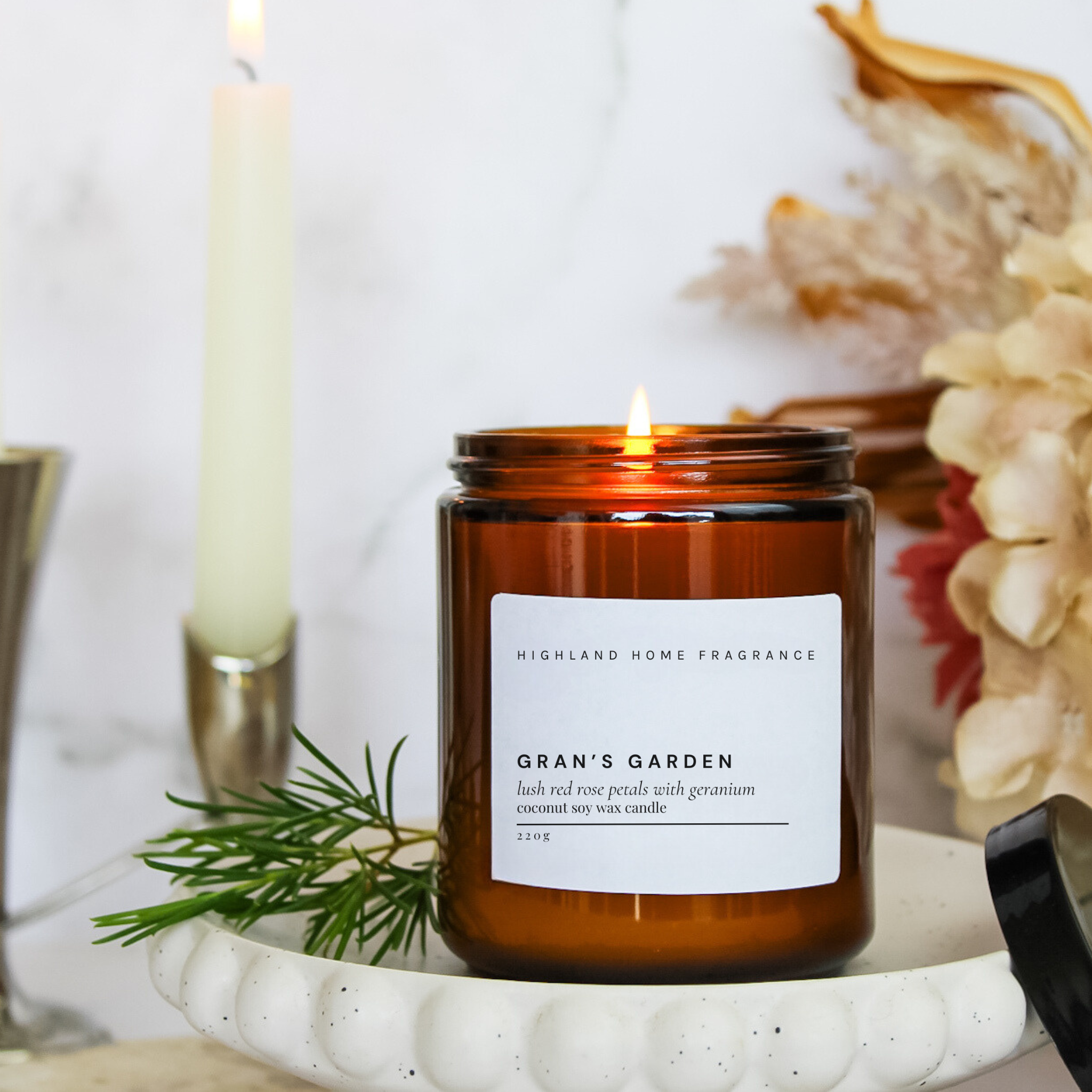 Gran's Garden | Rose & Geranium - 220g CocoSoy Candle