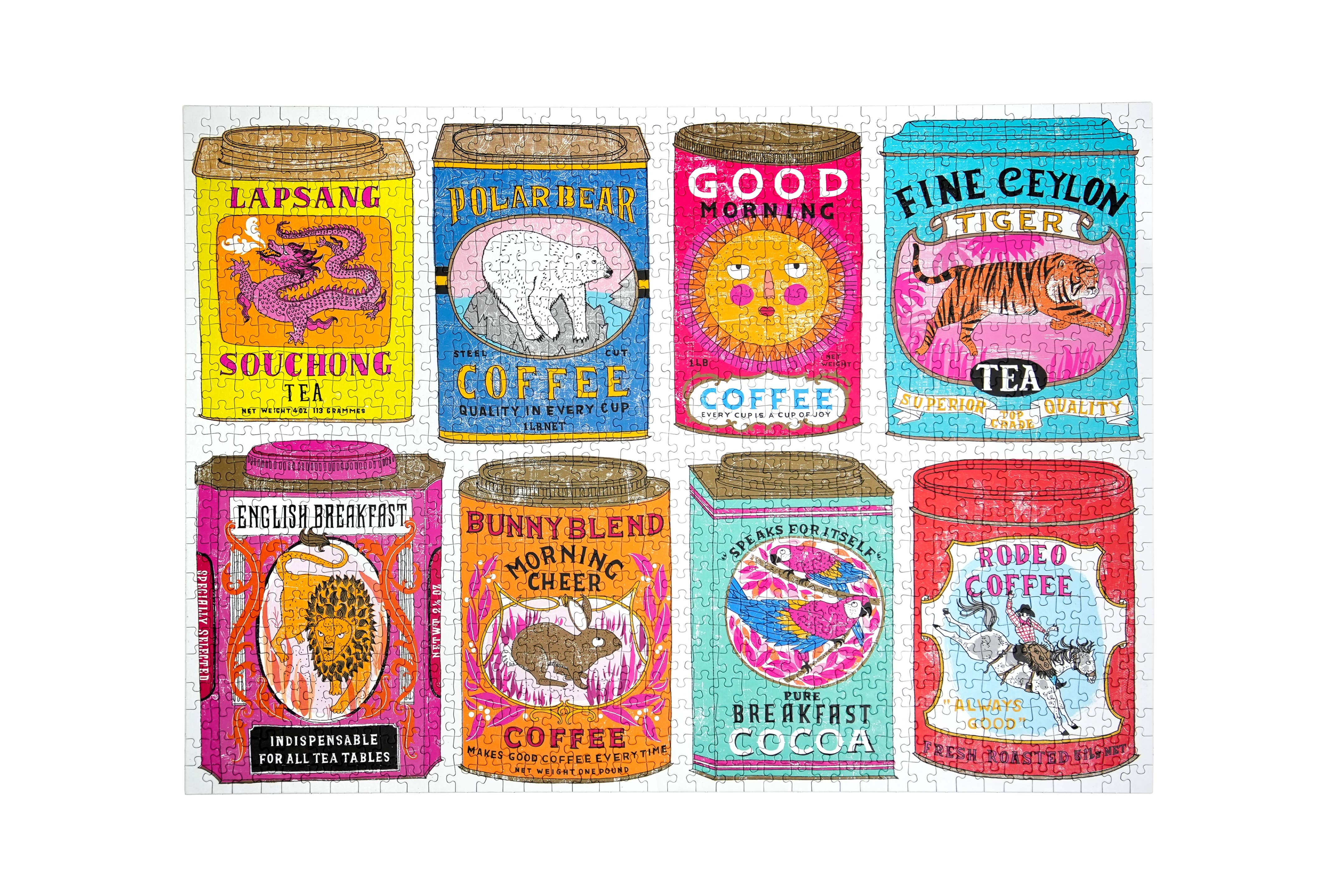 Vintage Tea & Coffee Tins - 1,000 piece premium puzzle