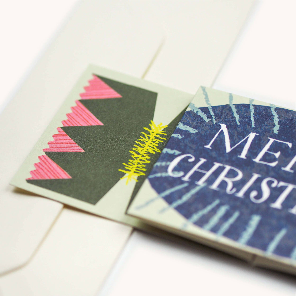 Hadley Christmas cracker shaped card with diamond pattern detail