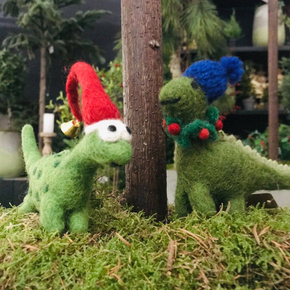 Cosy Dinosaur Christmas Ornament