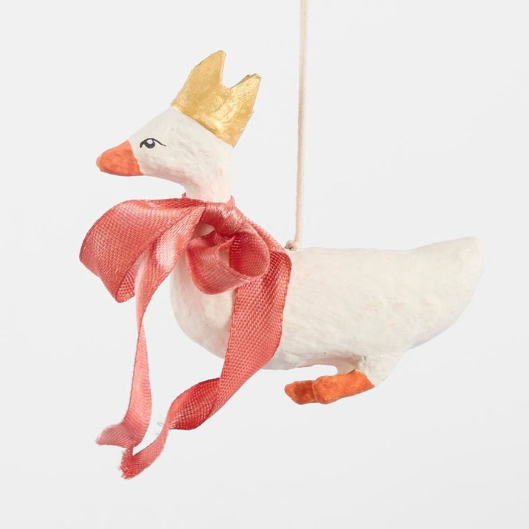 PRE-ORDER COTTON MACHE DUCK CHRISTMAS DECORATION