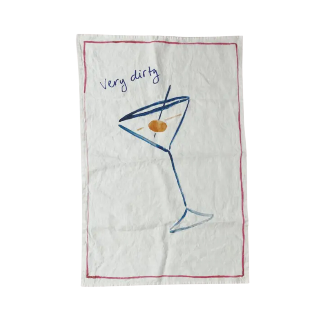 Very Dirty Martini - Linen Tea Towel