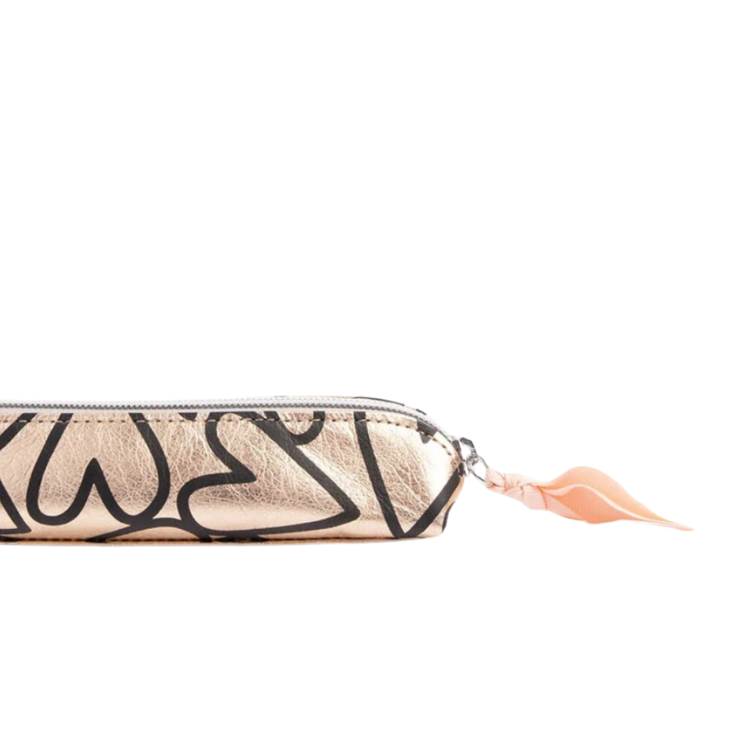 Rose Gold Magnet Heart Pencil Case