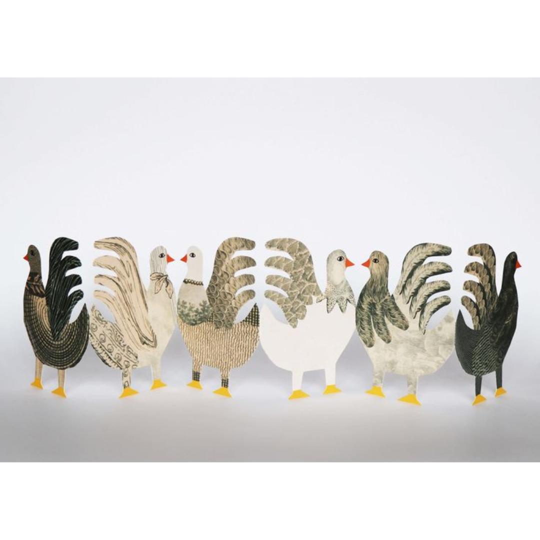 Chickens Concertina Card