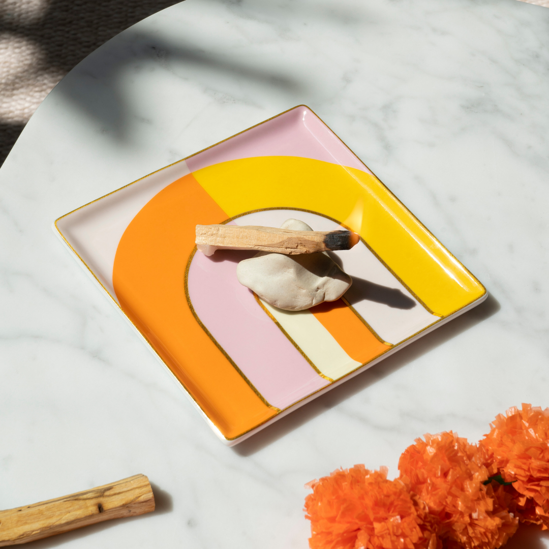 RIVIERA ORANGE ARCH CERAMIC TRAY