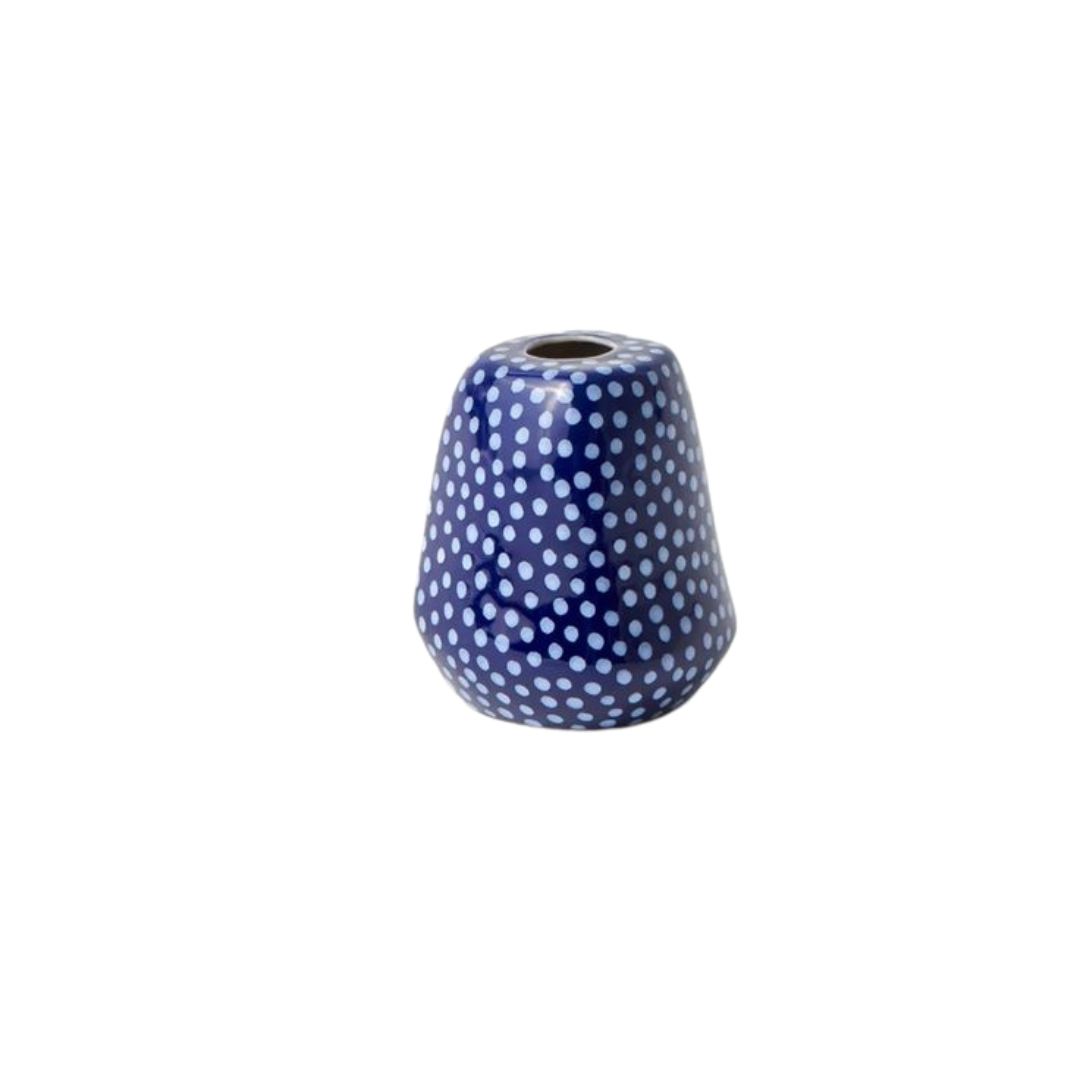 Facet Vase - Blue Spot