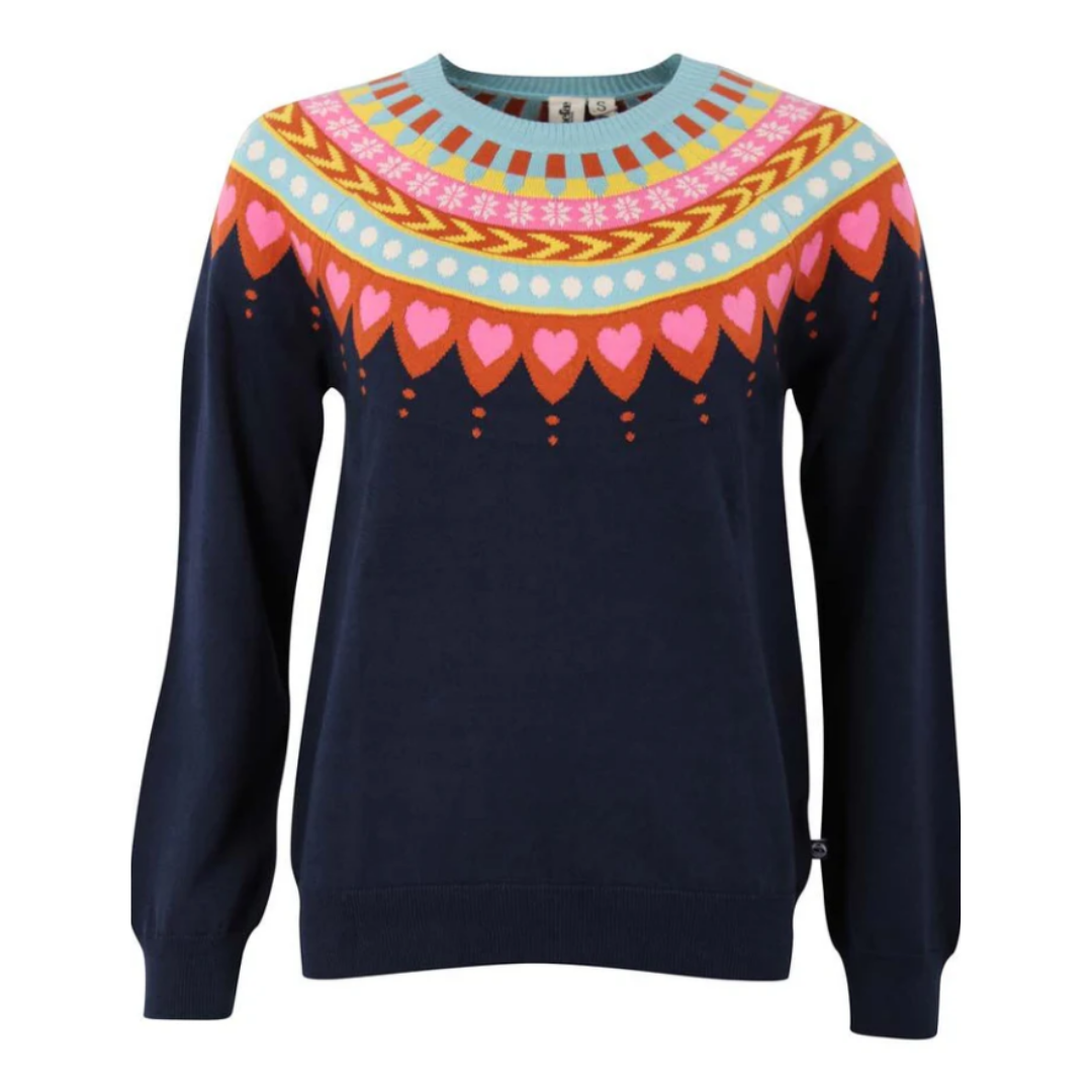 Danetrusty Cotton Knit Sweater Dark Navy