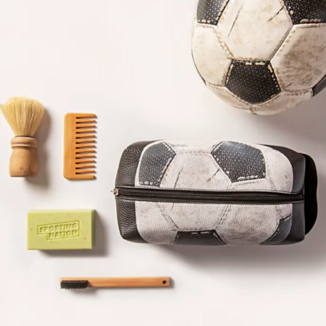 Vintage Soccer Ball Toiletry Bag