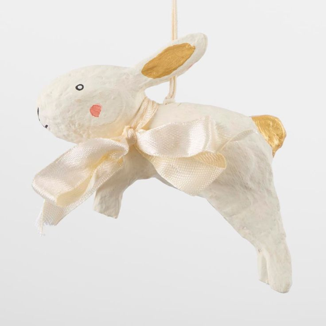 PRE-ORDER COTTON MACHE BUNNY TREE DECORATION