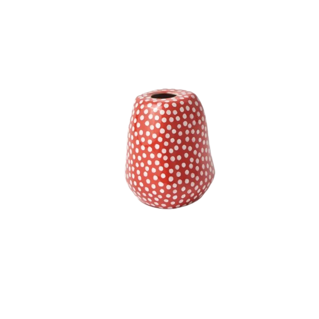 Facet Vase - Red Spot