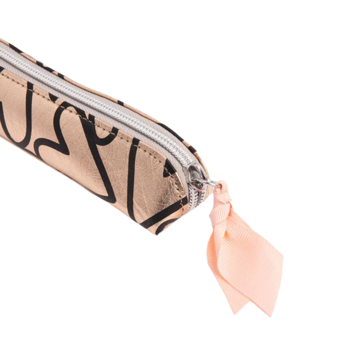 Rose Gold Magnet Heart Pencil Case