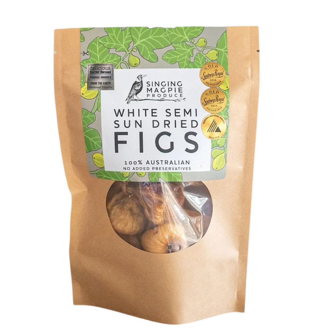 Singing Magpie Produce White Smyrna Semi Sun-Dried Figs – 100g