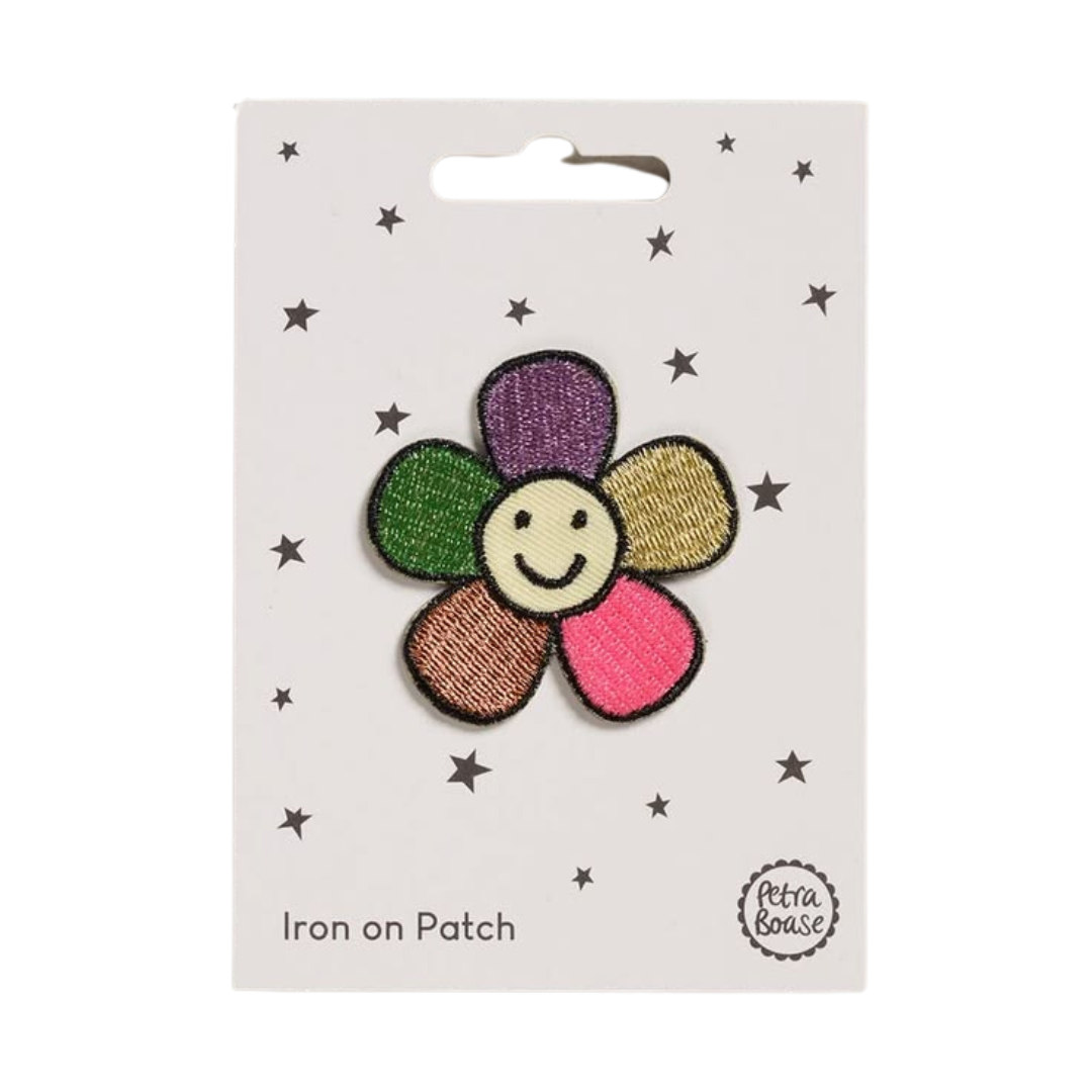Happy Flower Iron on Patch