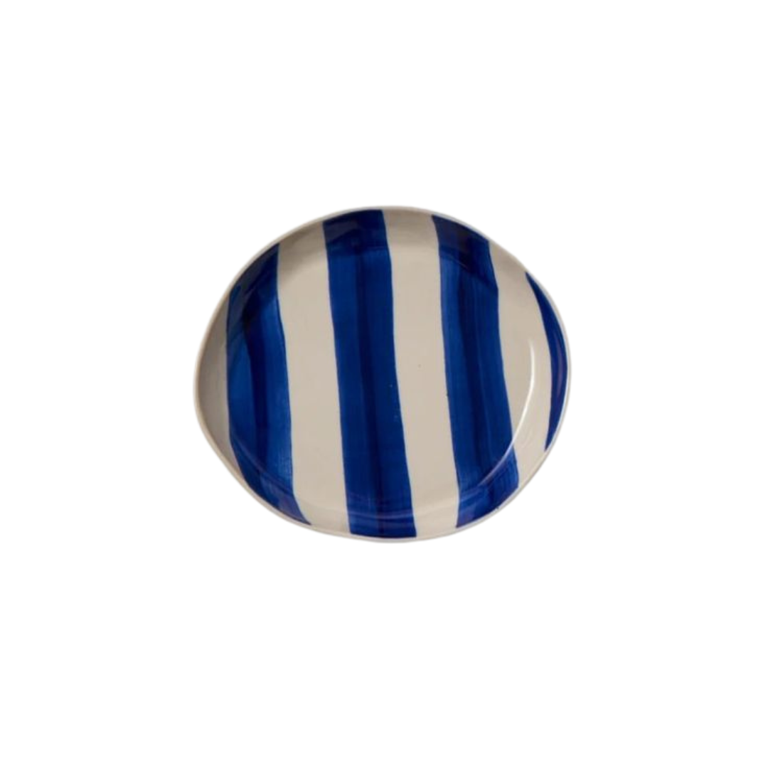 Cabana Stripe Plate - Blue