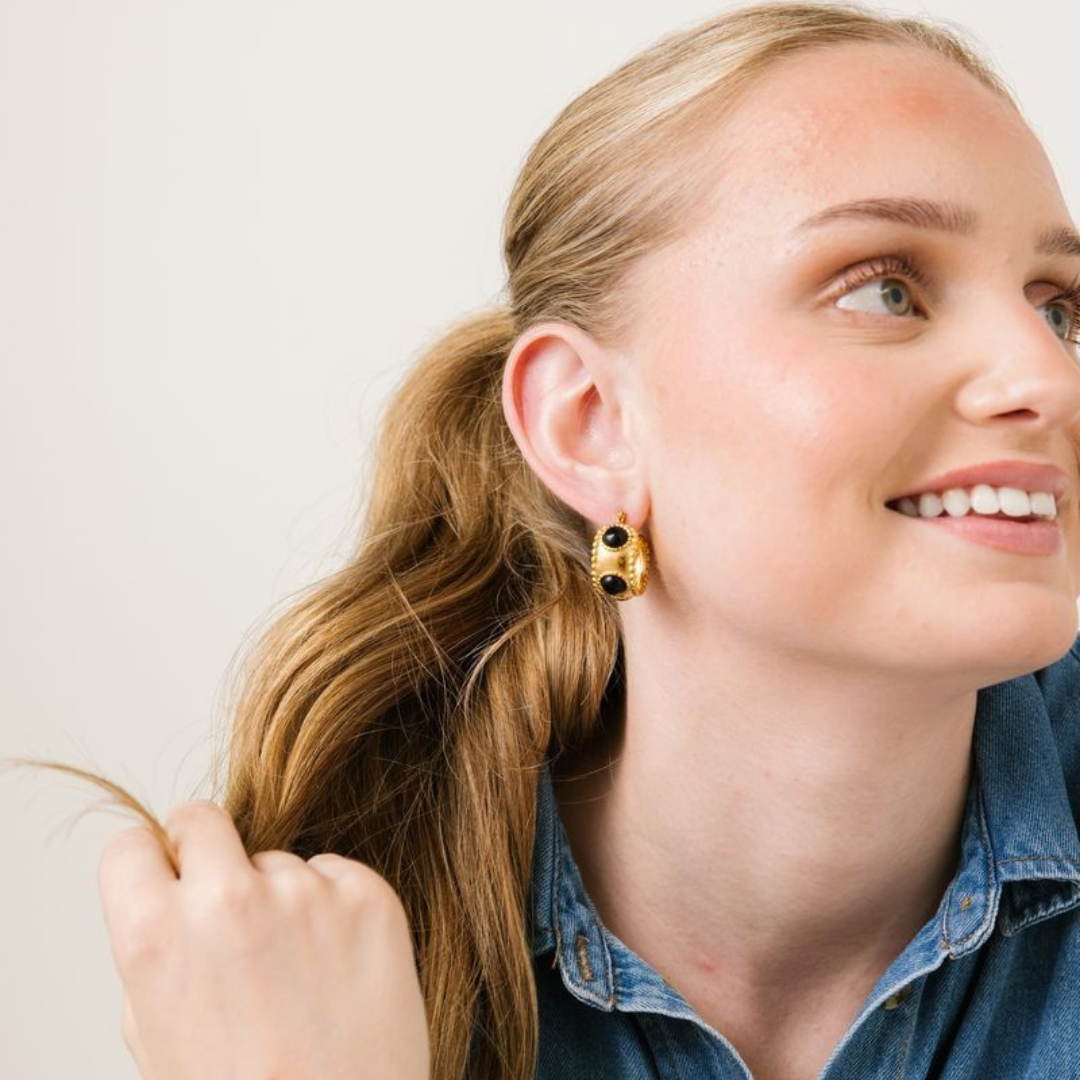 "Envy" Waterproof Earrings - Black