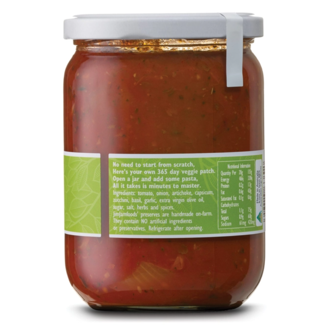 JimJam Foods Pasta Sauce Veggie Patch 540g