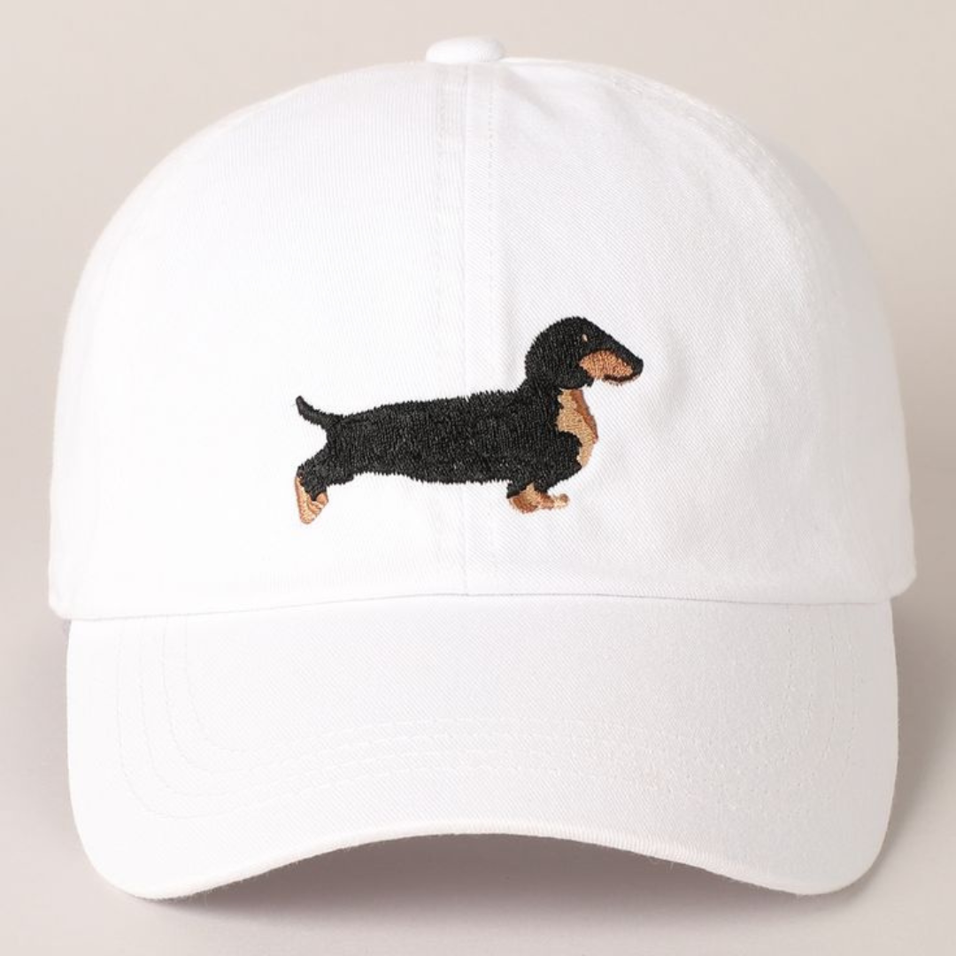 Dachshund White Baseball Cap