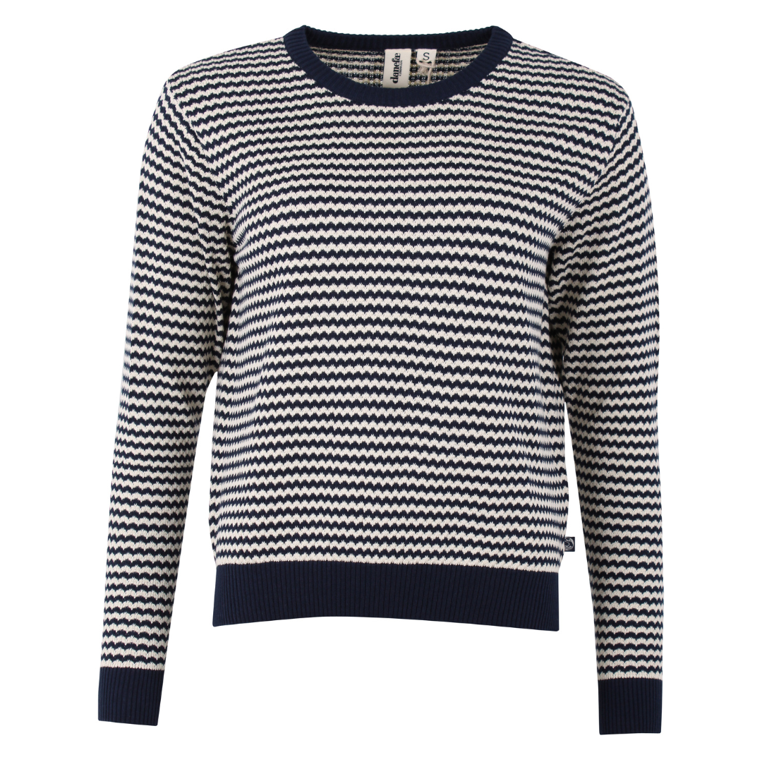 Pearl Knit Sweater - Navy/Chalk