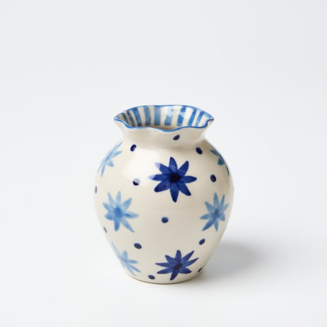 PALOMA VASE STAR BLUE