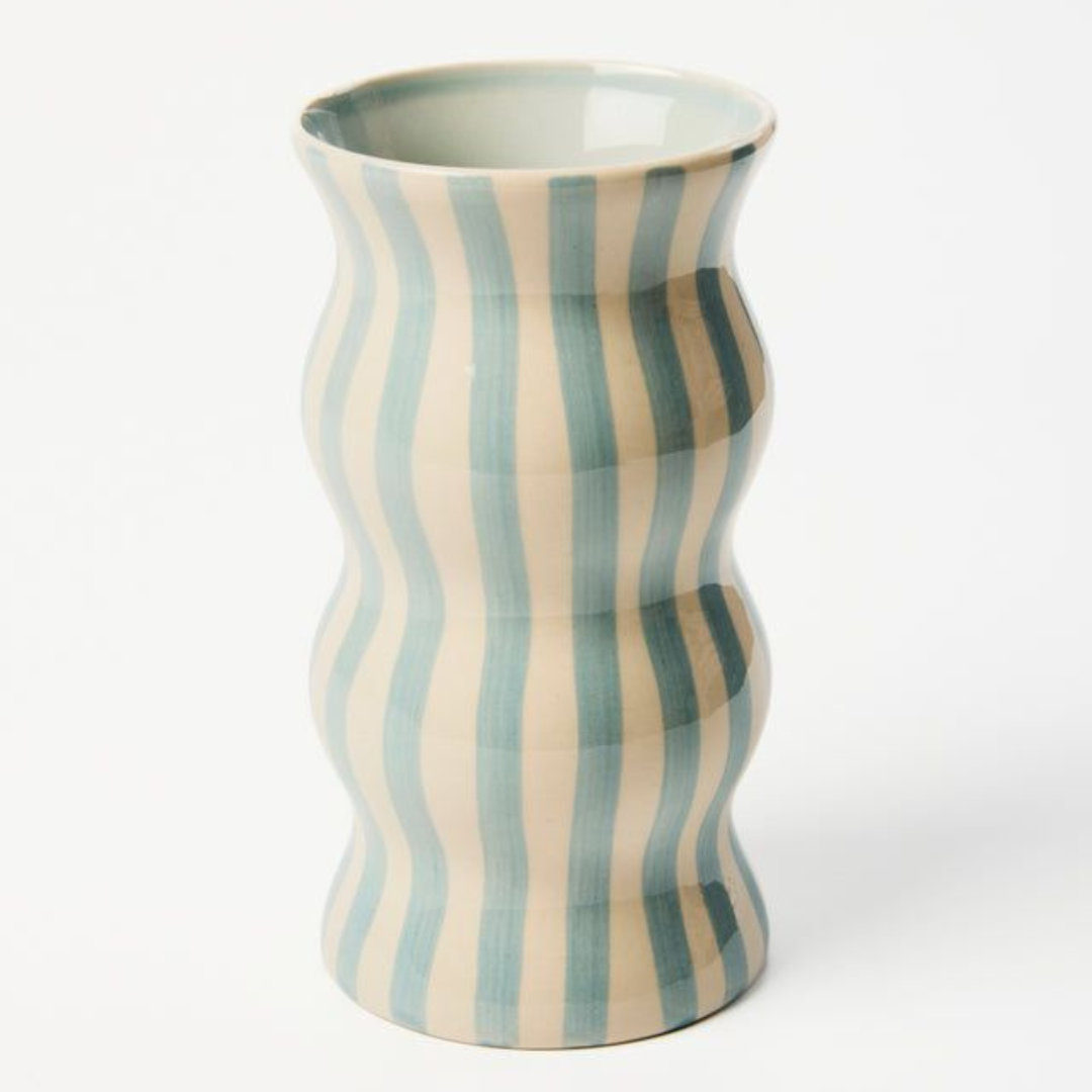 Palma Pale Blue Stripe Vase