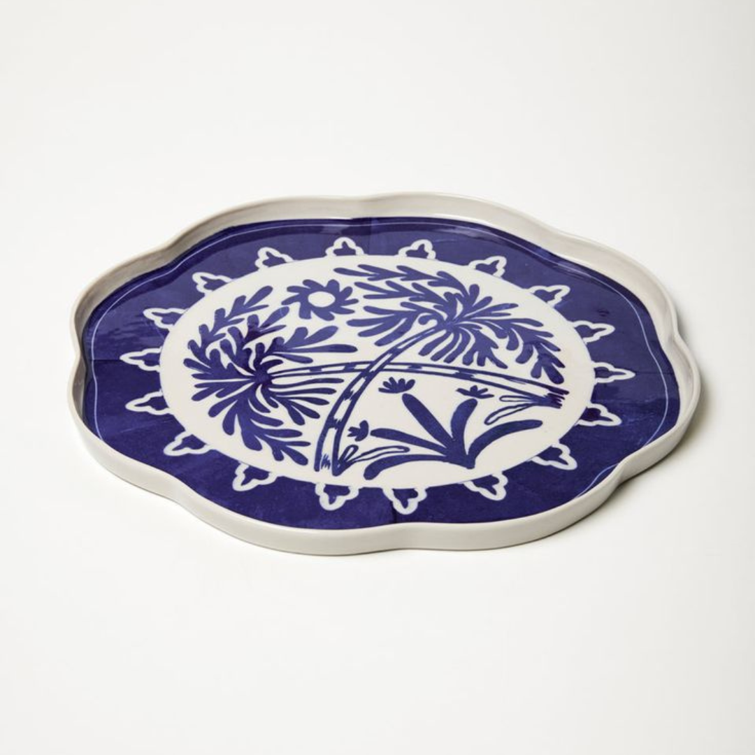 Del Sol Palm Platter - Blue
