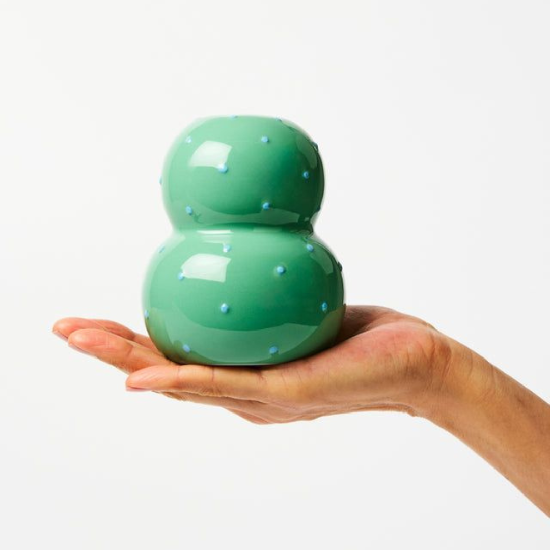 Fonda Green Blue Dotty Vase