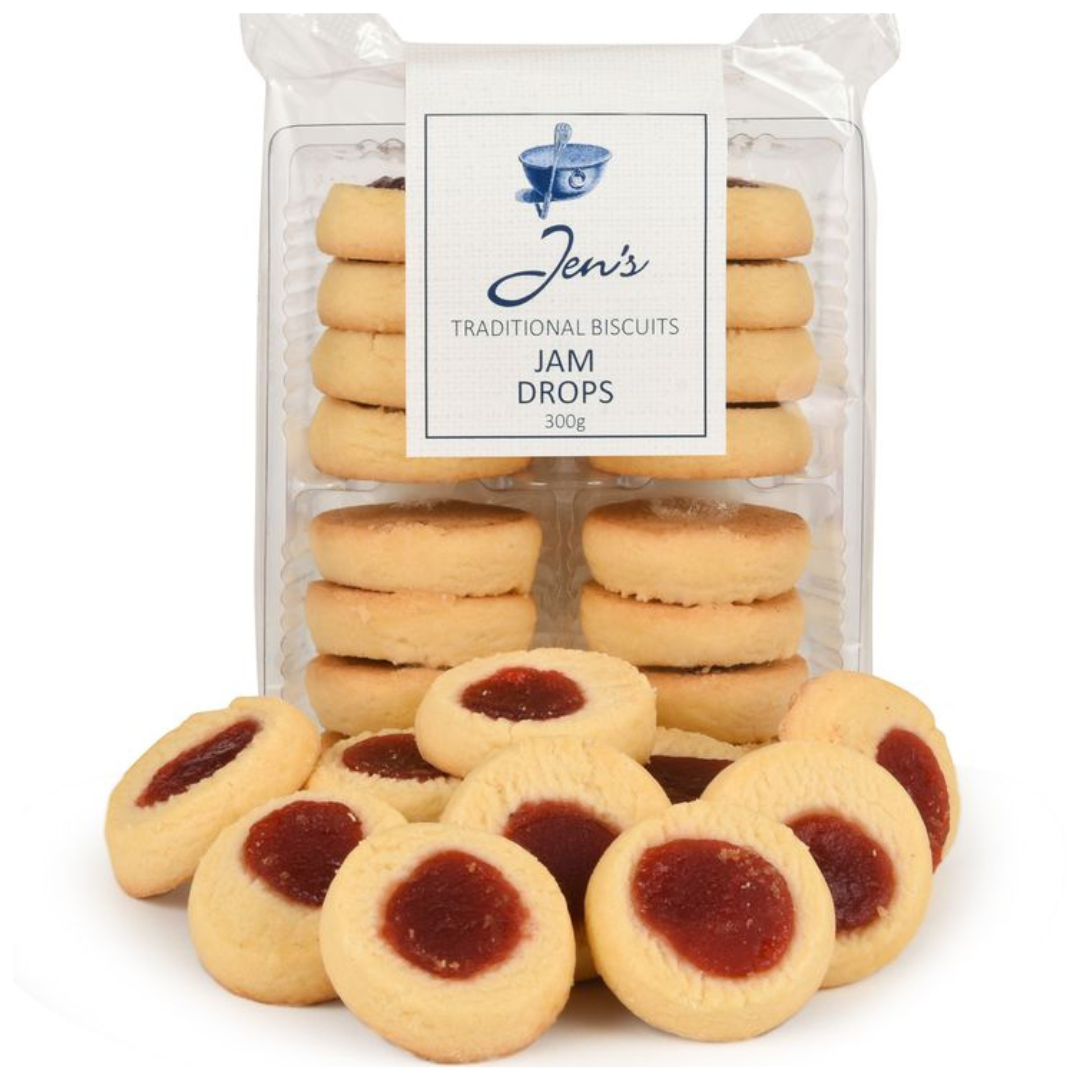 Jens Traditional Biscuits Jam Drops 300g