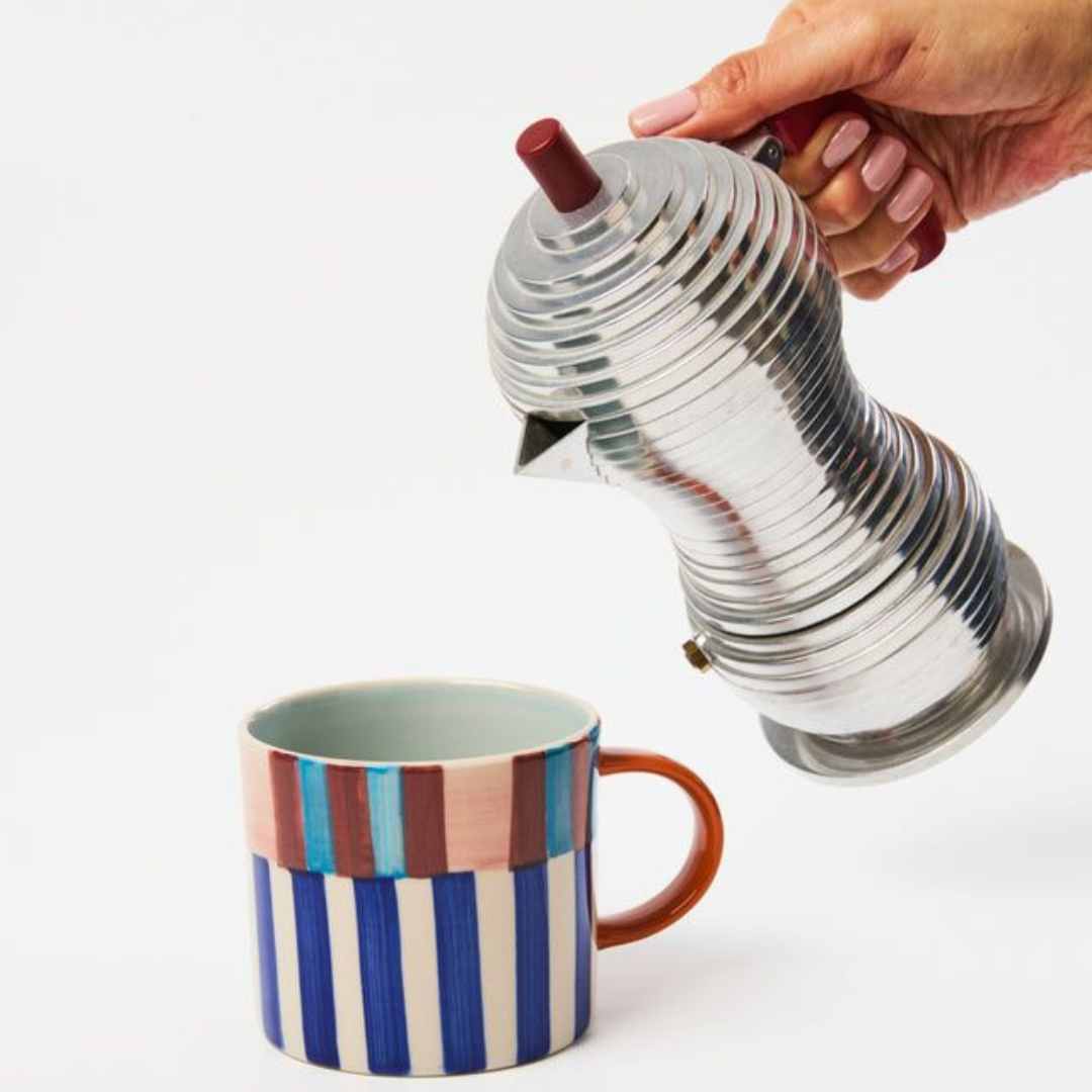 Bloomie Blue Stripe Mug