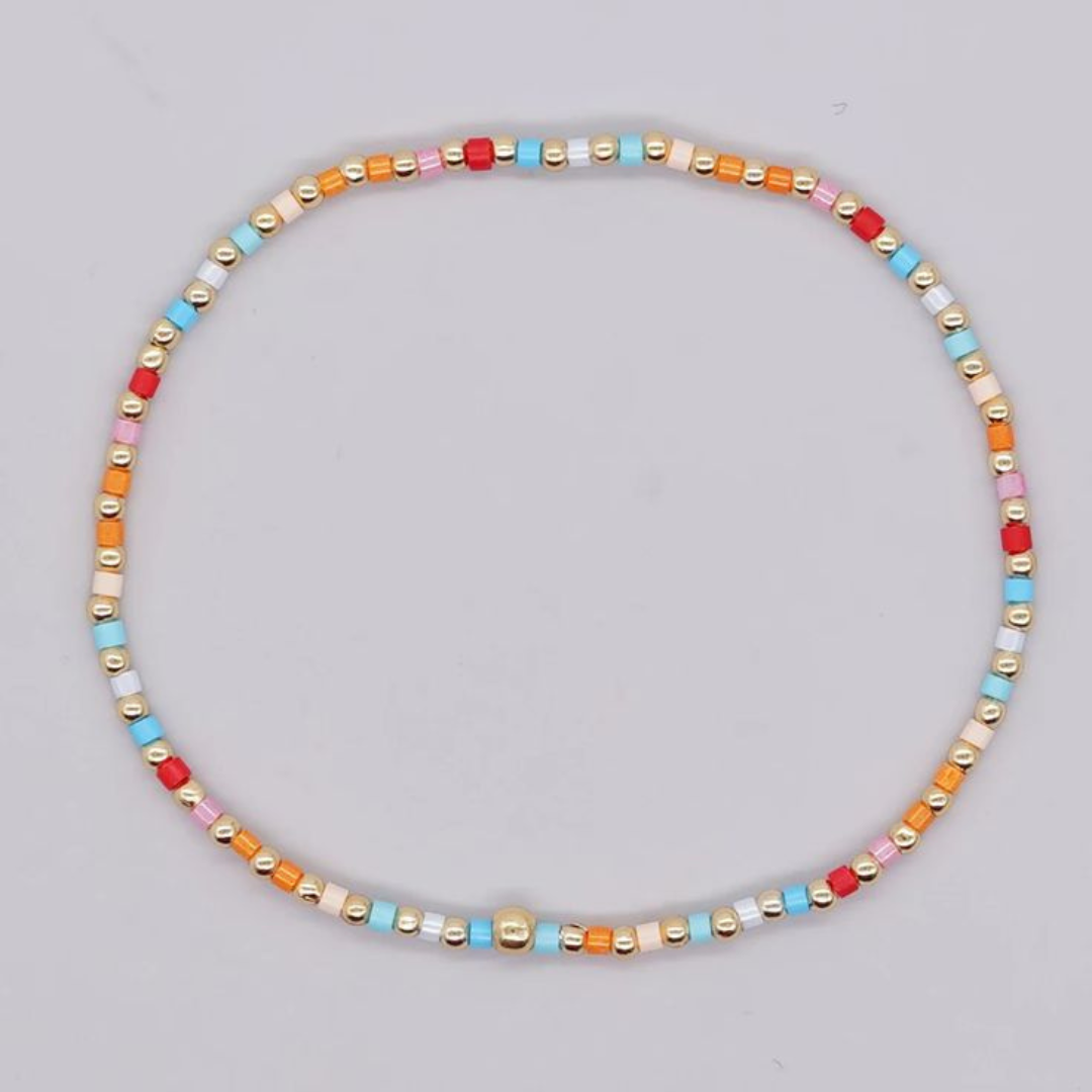 Dainty Seed Bead Bracelet - Multi