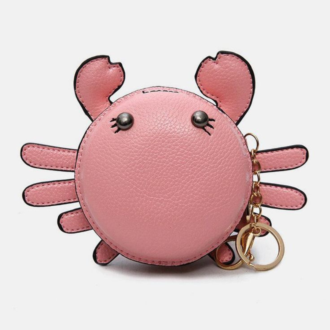 Cute Crab Coin Purse- Pink