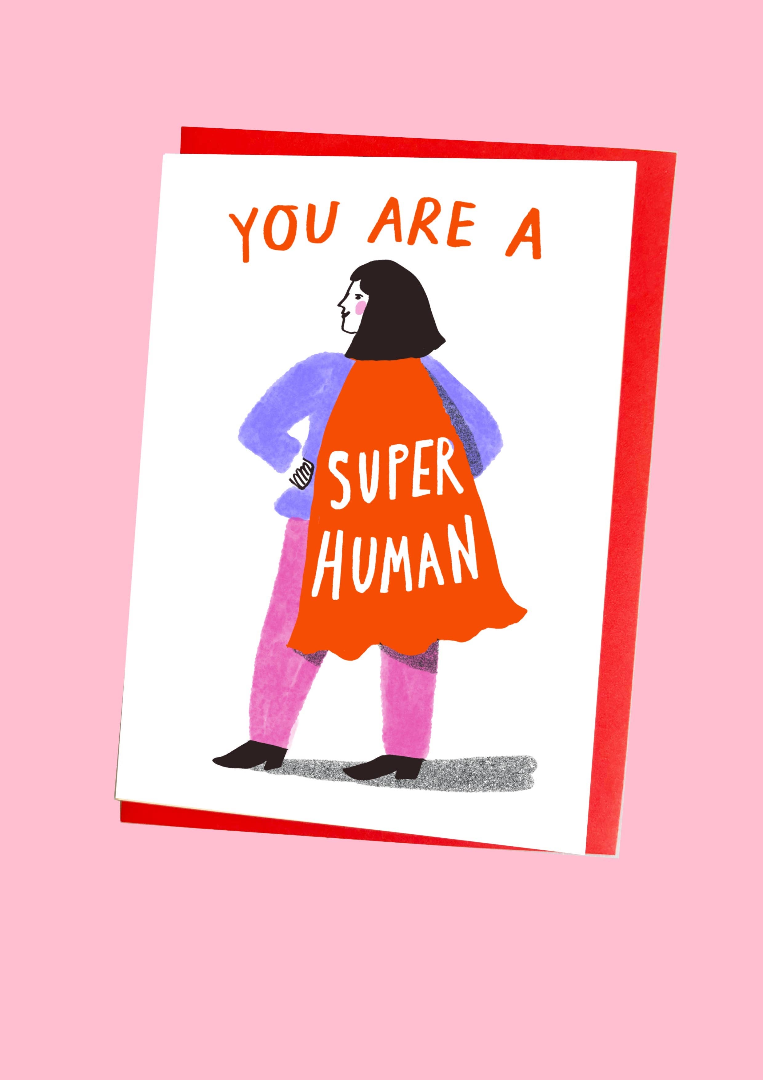 Super Human Woman Greeting Card