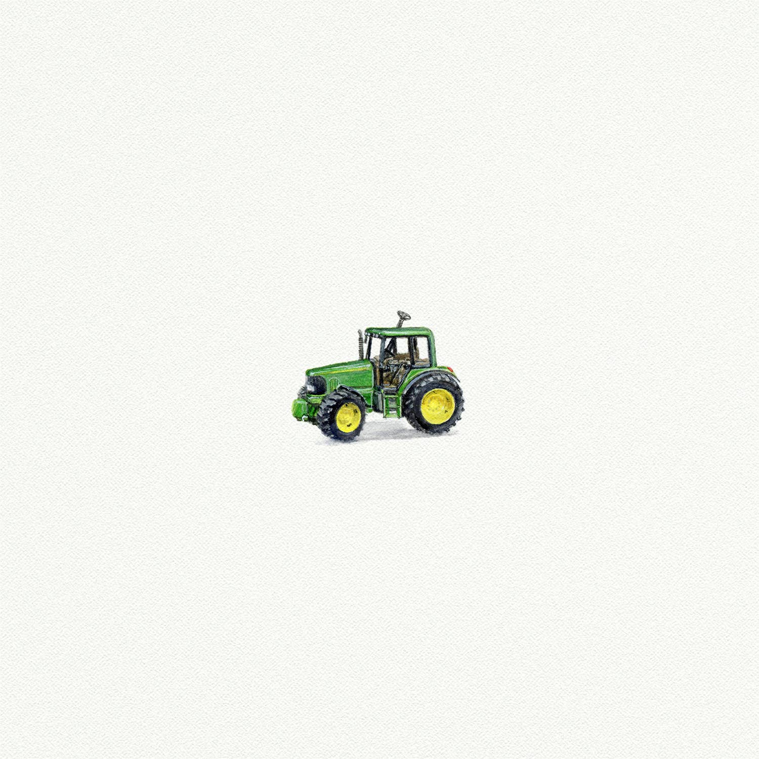 John Deere Tractor Miniature Watercolour Print