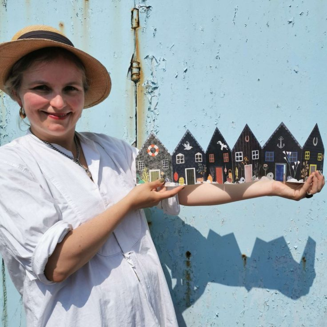 Fisherman's Huts Concertina Card