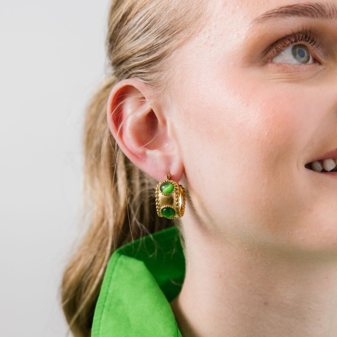 "Envy" Waterproof Earrings - Green
