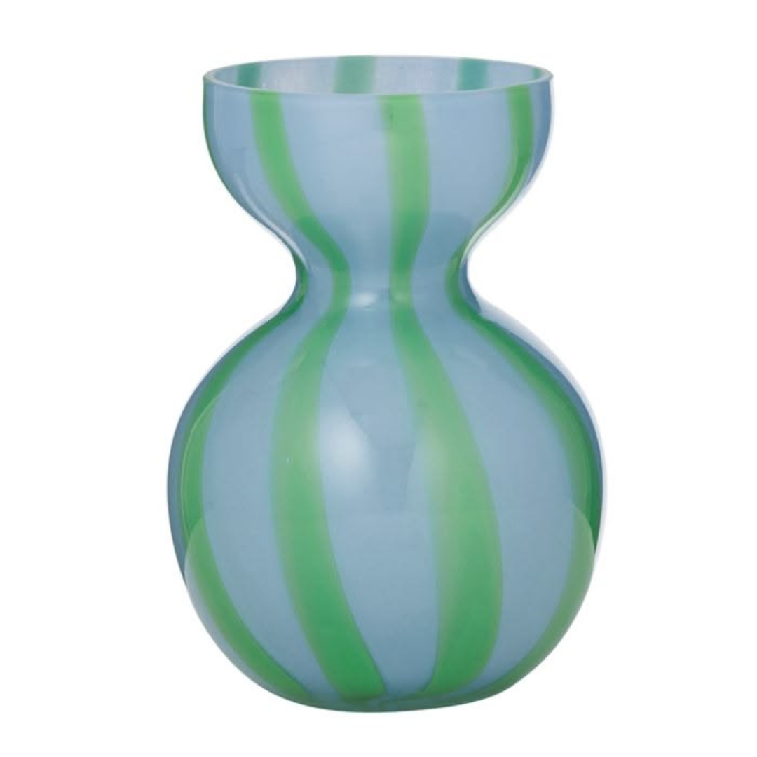 Bobbi Glass Vase - Sky/Emerald