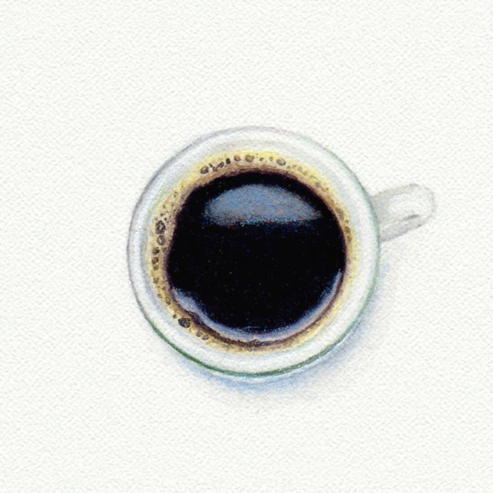 Cup of Coffee Miniature Watercolour Print