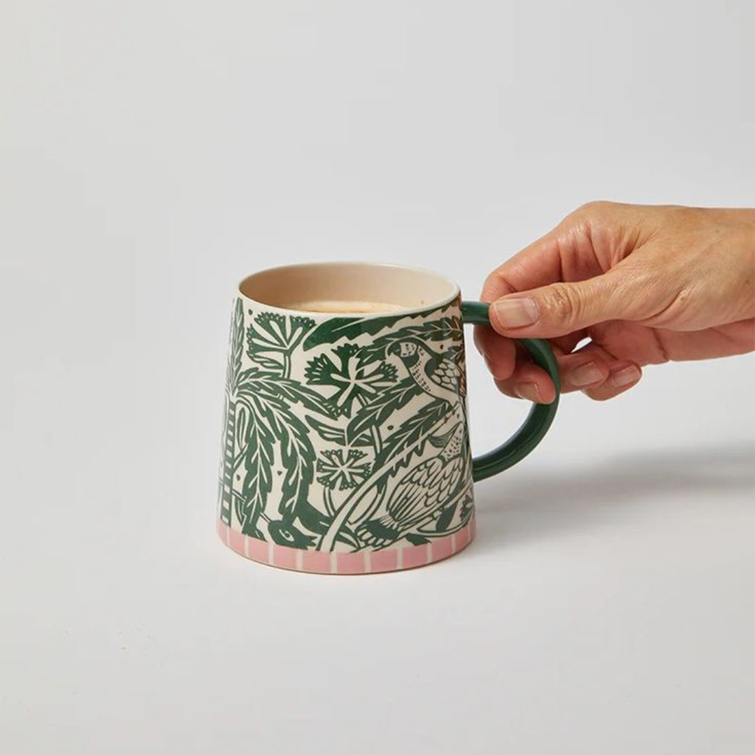 Del Sol Bird Mug - Green