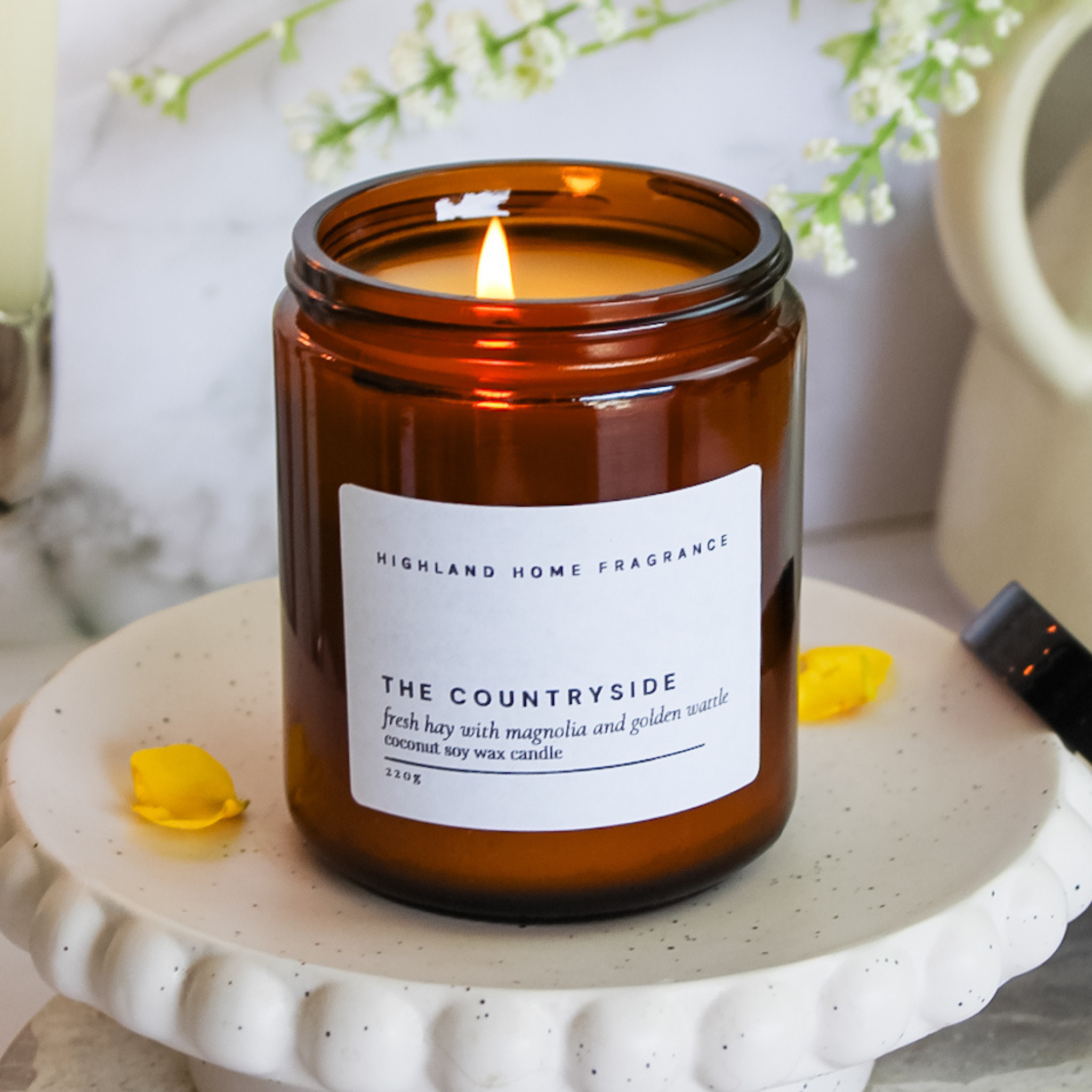 The Countryside | Florals & Fresh Hay - 220g CocoSoy Candle